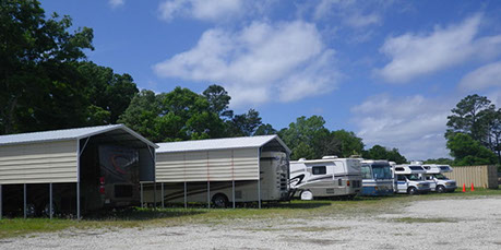 Store your RV, Motorhome, camper or truck. Covered and uncovered spaces available